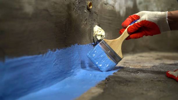 Commercial Waterproofing project at a Gibson Island, MD business property by SJ Waterproofing Pros